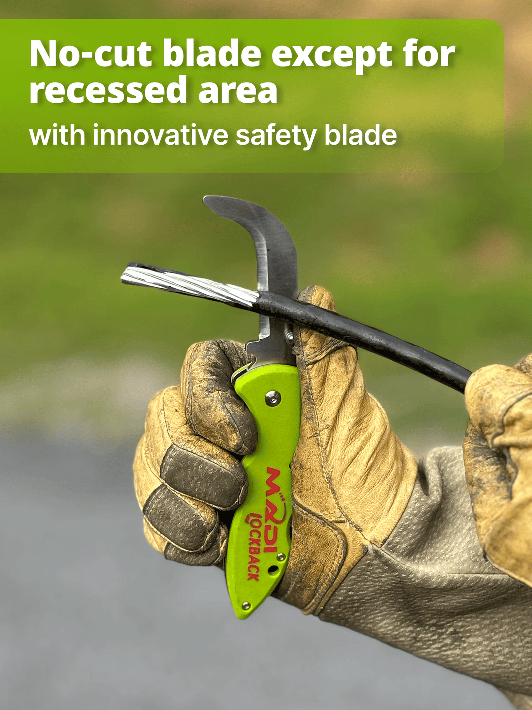 Lockback Safety Blade Lineman Knife - MADI Lineman Tools