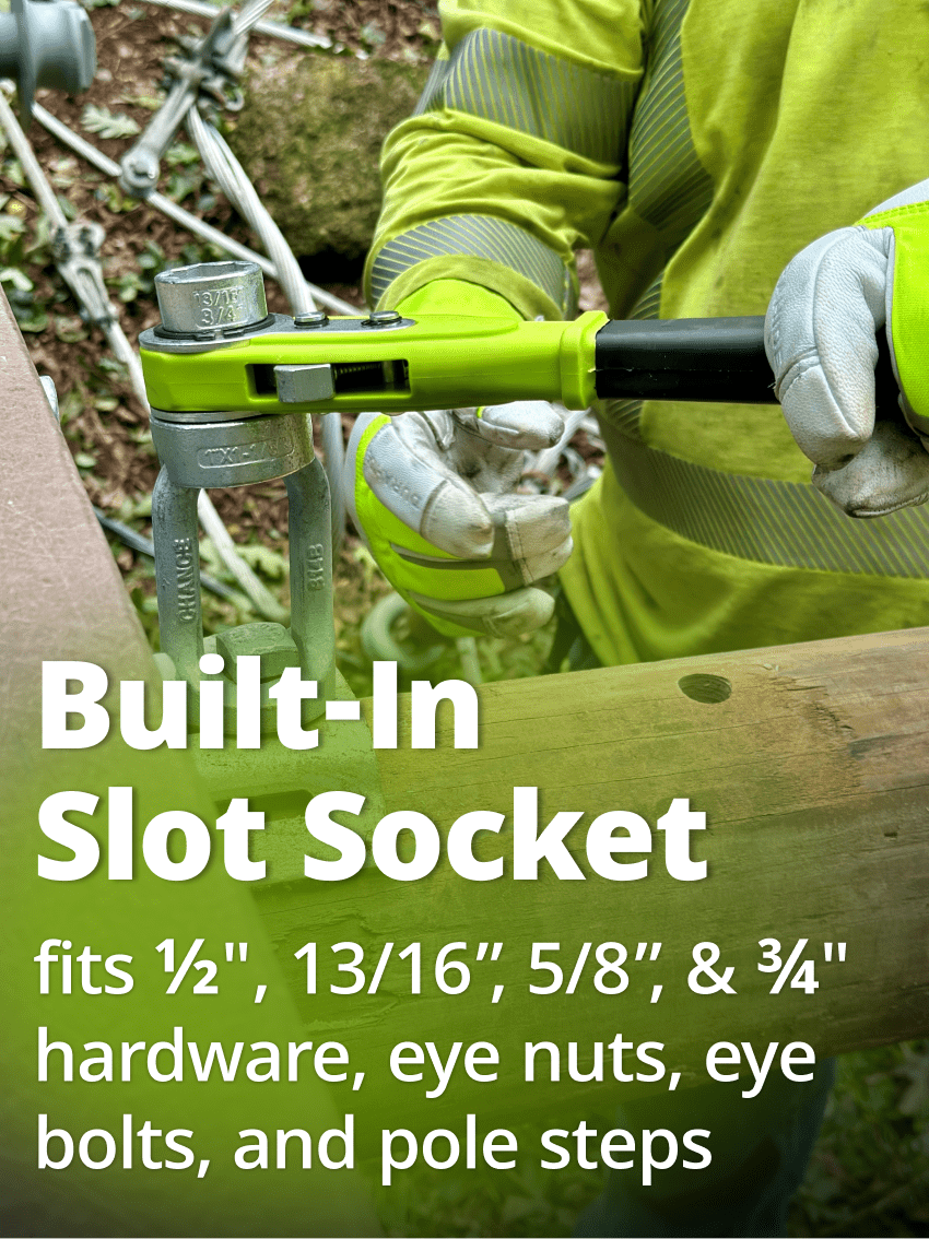 5 - in - 1 Slotted Insulated Big Wrench - MADI Lineman Tools