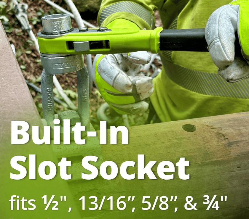 5 - in - 1 Slotted Insulated Big Wrench - MADI Lineman Tools
