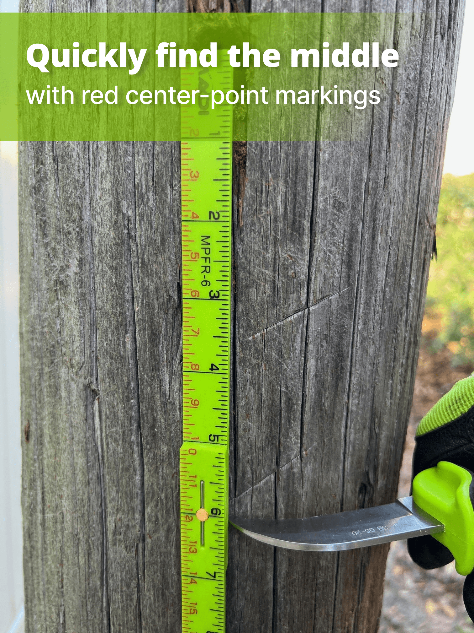 Frameline Ruler 6' Fiberglass Folding Ruler | Inside Reading and Center-Point Markings