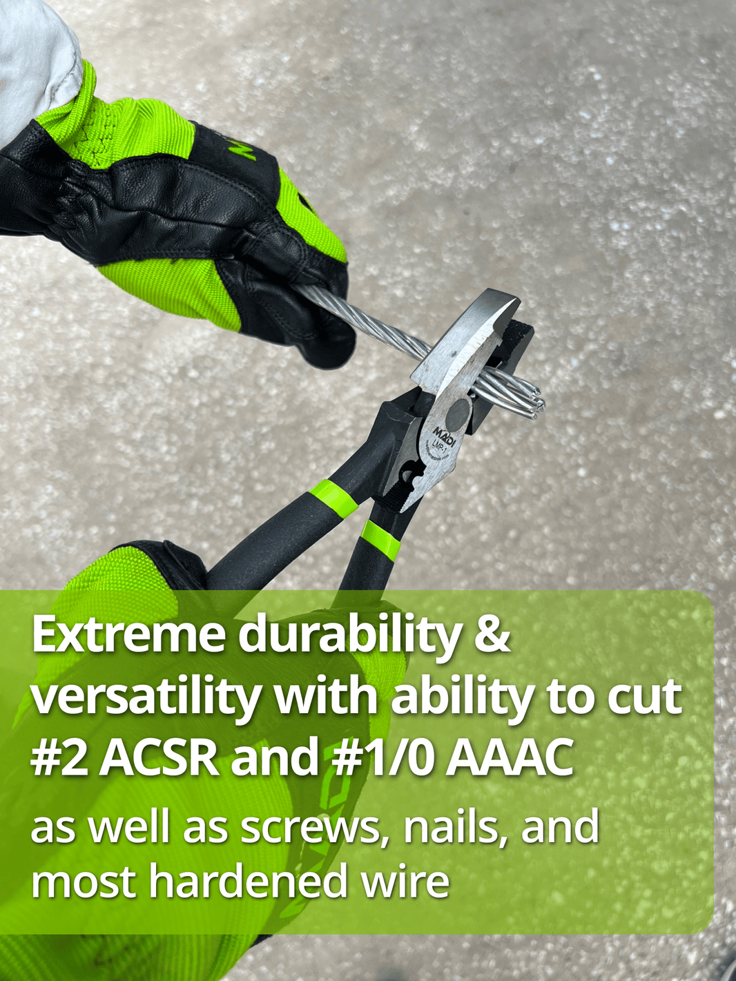 9″ High Leverage Lineman Pliers - MADI Lineman Tools