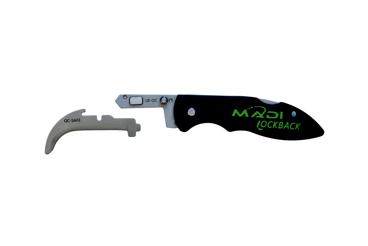 Lockback Quick-Change Assorted 5pc Blade Pack - Lineman Pointed (3), Straight (1), & Safety (1)