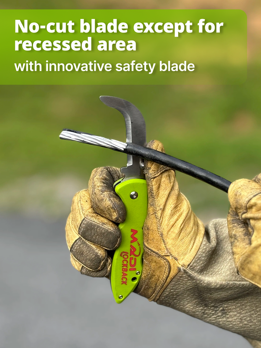 Lockback Safety Blade Lineman Knife