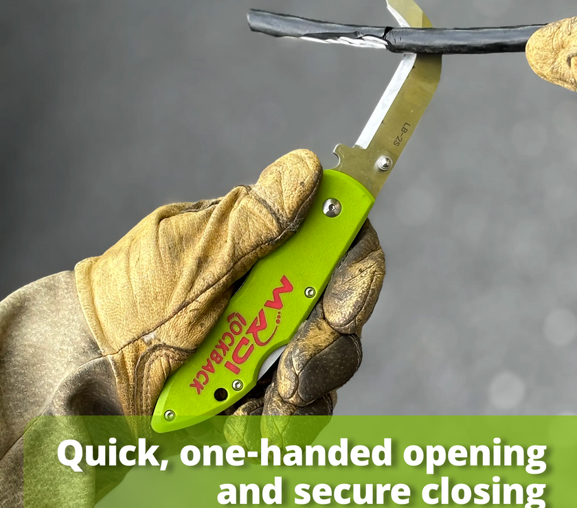 Lockback Safety Blade Lineman Knife