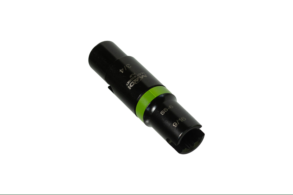 Slot Socket™ Deep Flip Impact 3-in-1 Hex:  9/16" and 3/4"