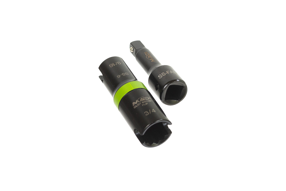 Slot Socket™ Deep Flip Impact 3-in-1 Hex:  9/16" and 3/4"
