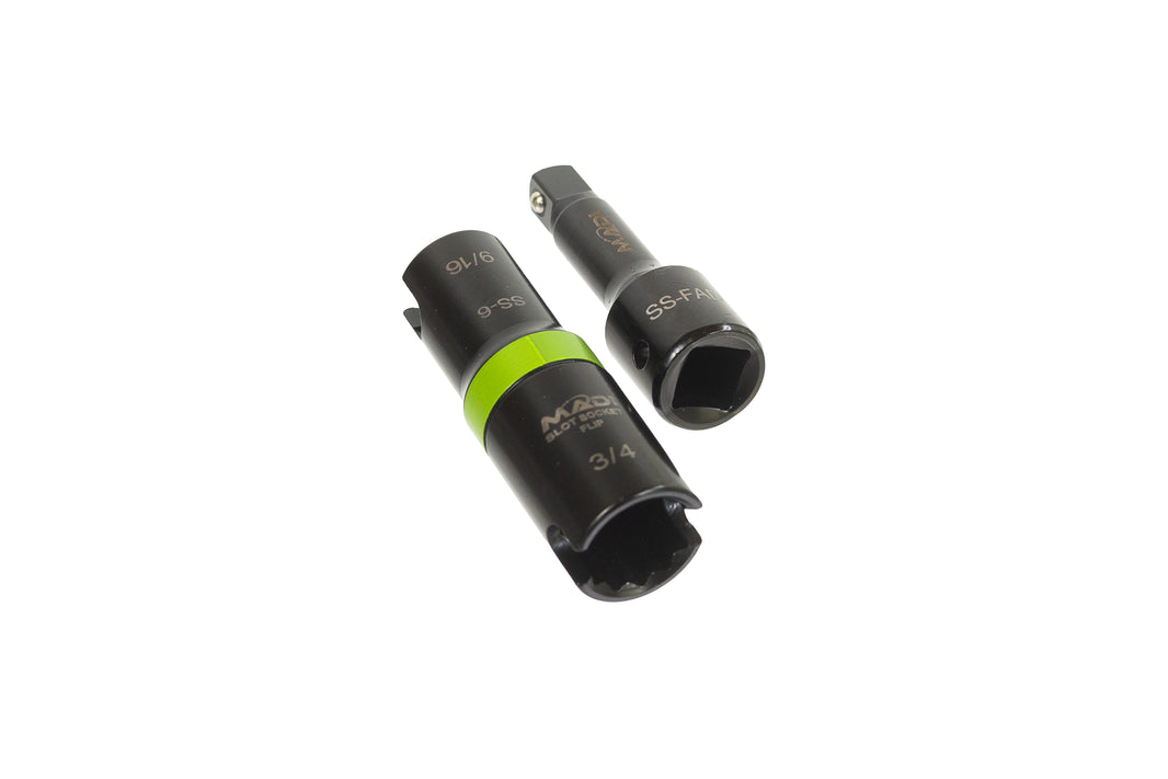 Slot Socket™ Deep Flip Impact 3-in-1 Hex:  9/16" and 3/4"
