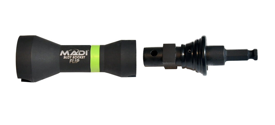 Compact Slot Socket Flip with Secure Lock Adapter