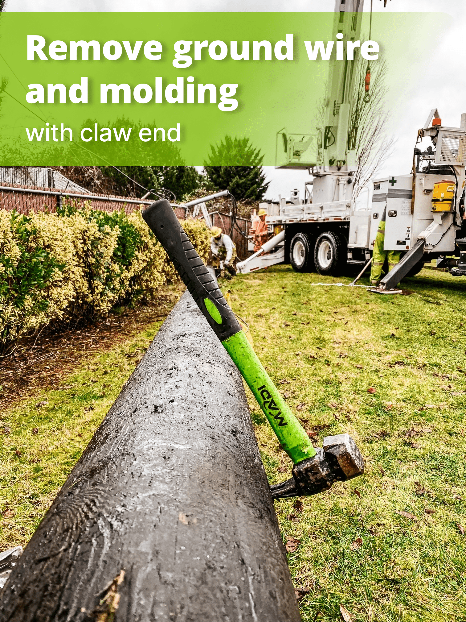 Claw Milled Lineman Hammer - MADI Lineman Tools