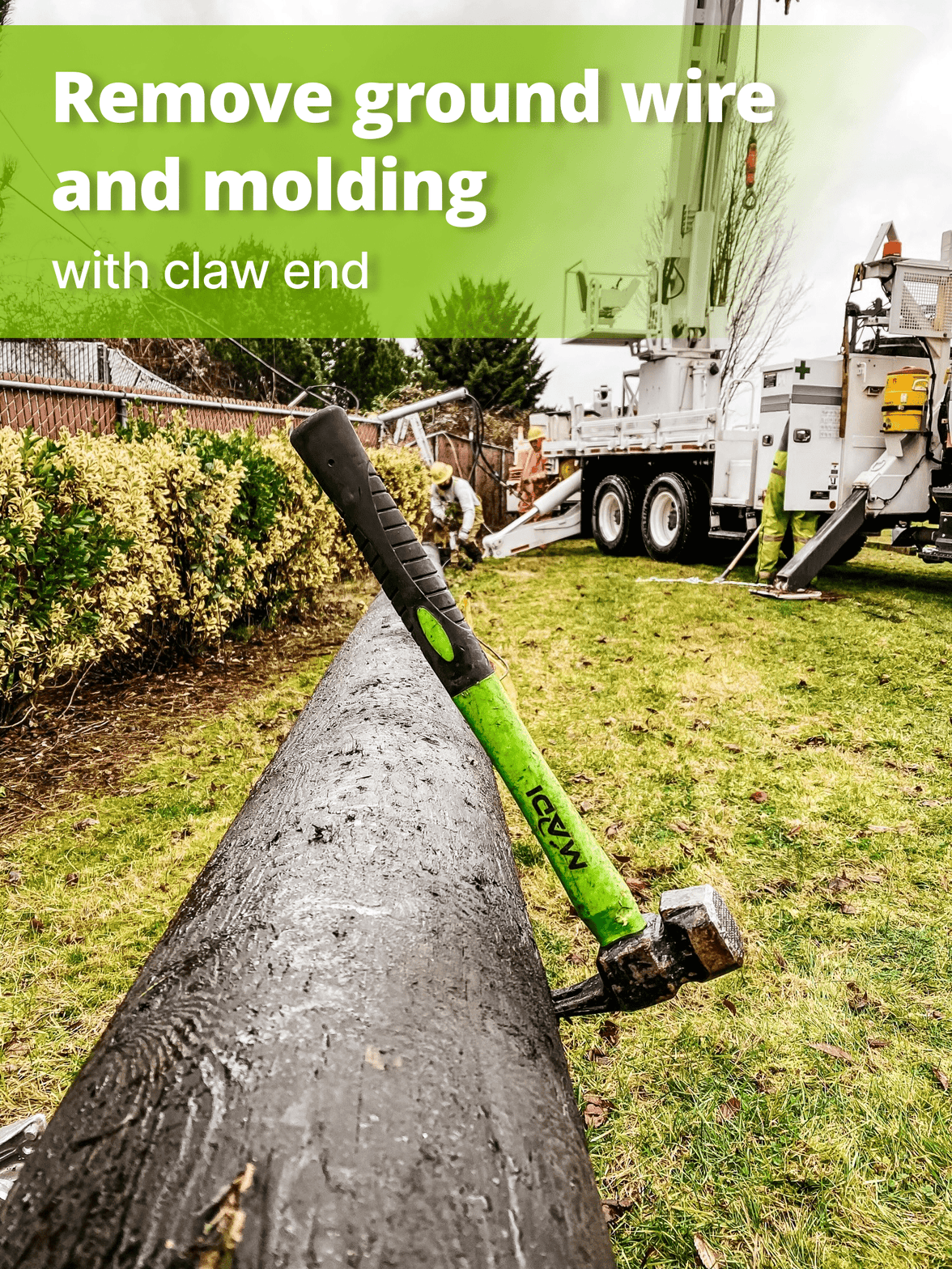 Claw Milled Lineman Hammer - MADI Lineman Tools