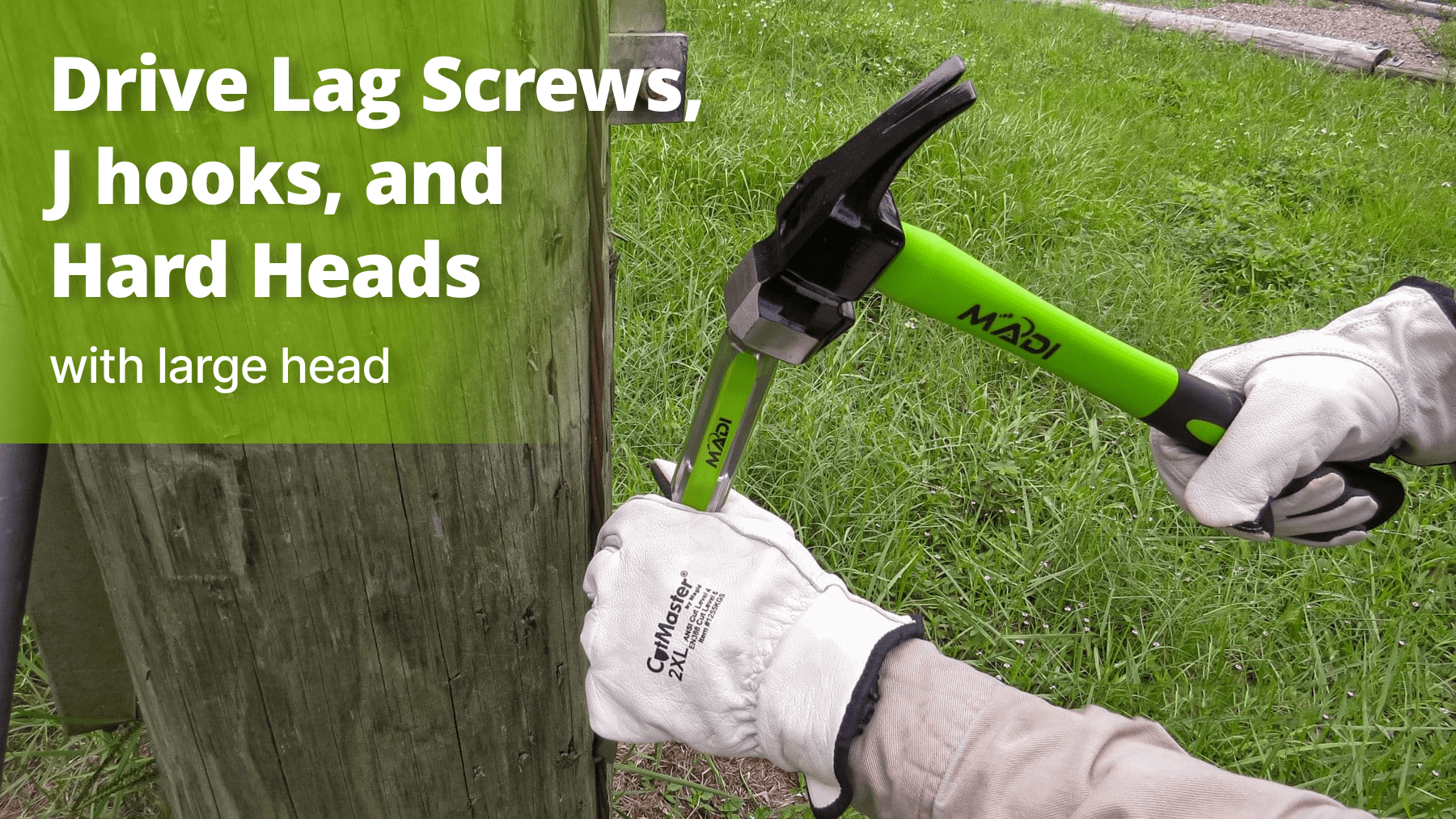 Claw Milled Lineman Hammer - MADI Lineman Tools