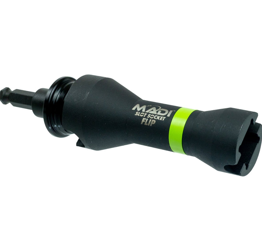 Compact Slot Socket Flip with Secure Lock Adapter - MADI Lineman Tools