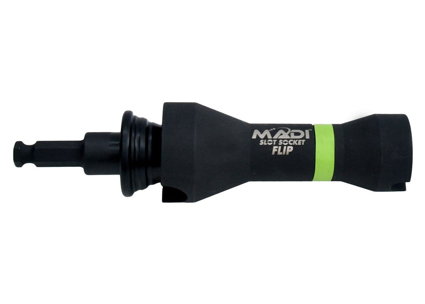 Compact Slot Socket Flip with Secure Lock Adapter - MADI Lineman Tools