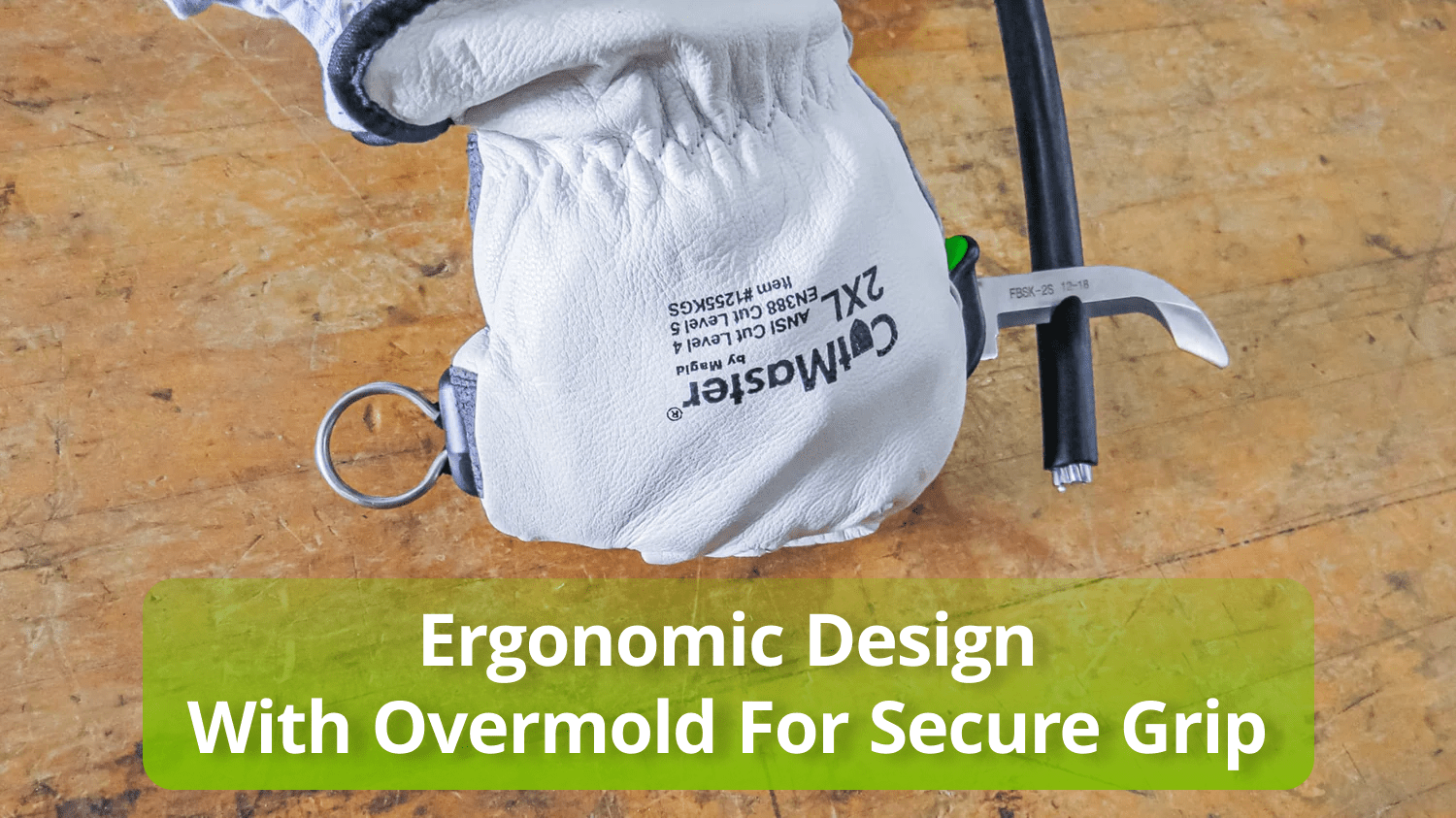 Fixed Blade Safety Blade Skinning Knife - MADI Lineman Tools