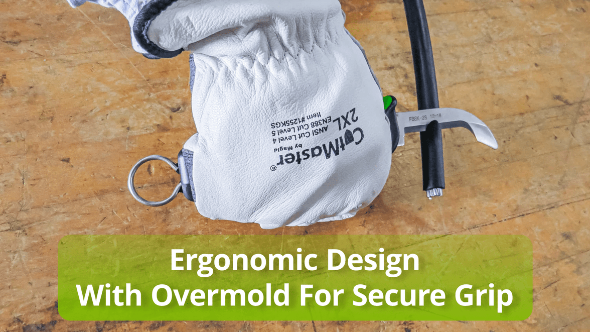 Fixed Blade Safety Blade Skinning Knife - MADI Lineman Tools