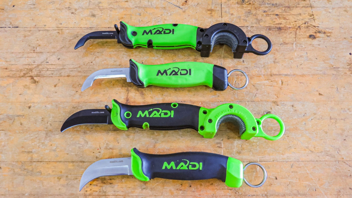 Fixed Blade Safety Blade Skinning Knife - MADI Lineman Tools