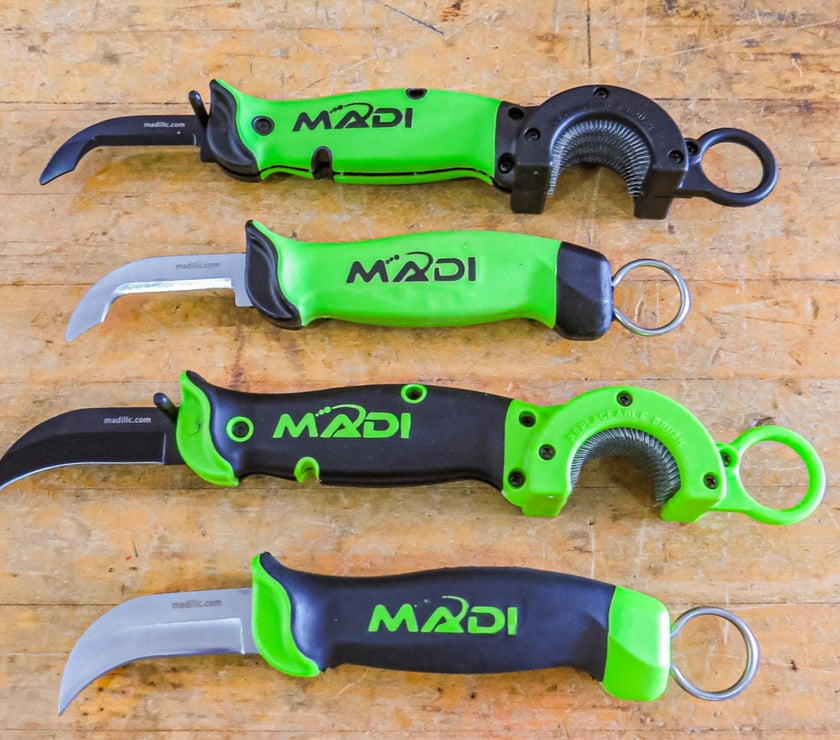 Fixed Blade Safety Blade Skinning Knife - MADI Lineman Tools