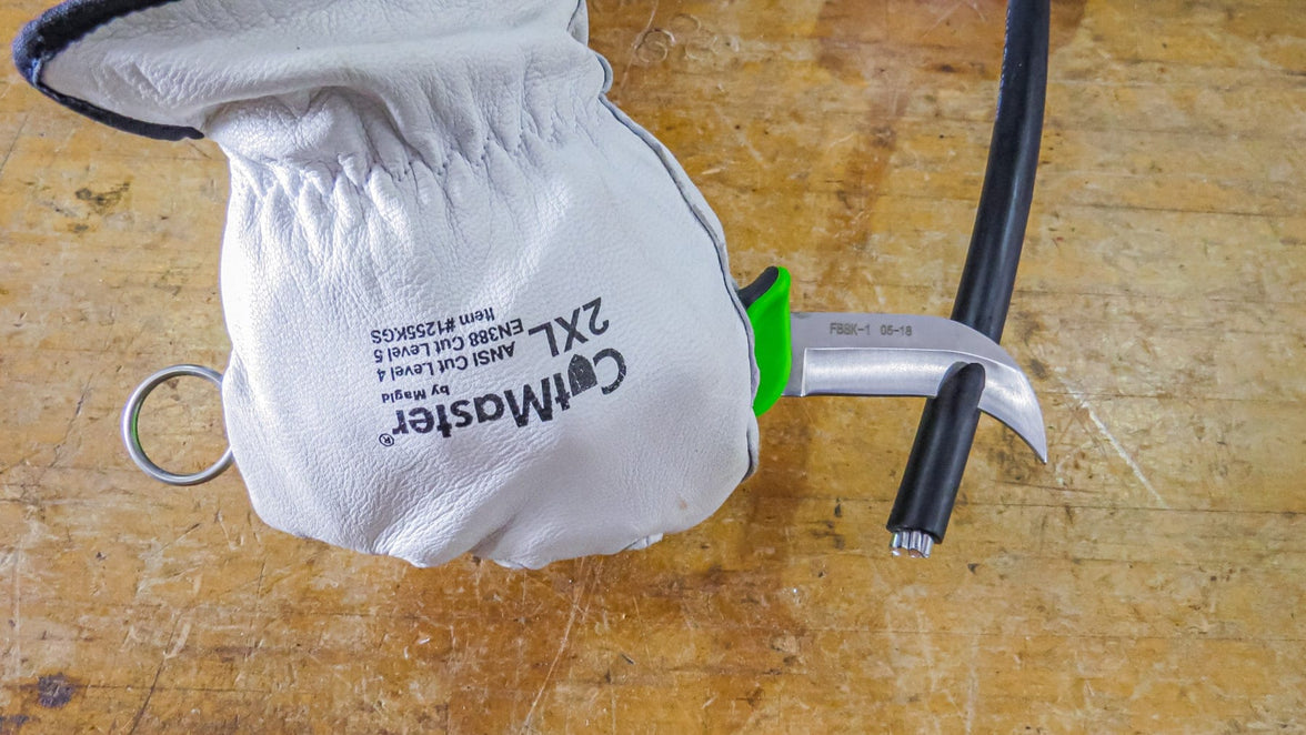 Fixed Pointed Blade Skinning Knife - MADI Lineman Tools