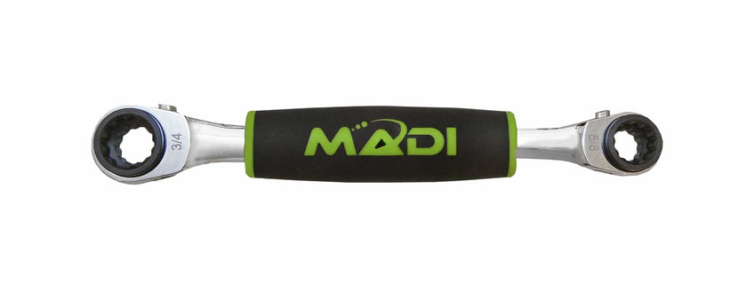 Insulated 4 - in - 1 Ratcheting Speed Wrench - MADI Lineman Tools