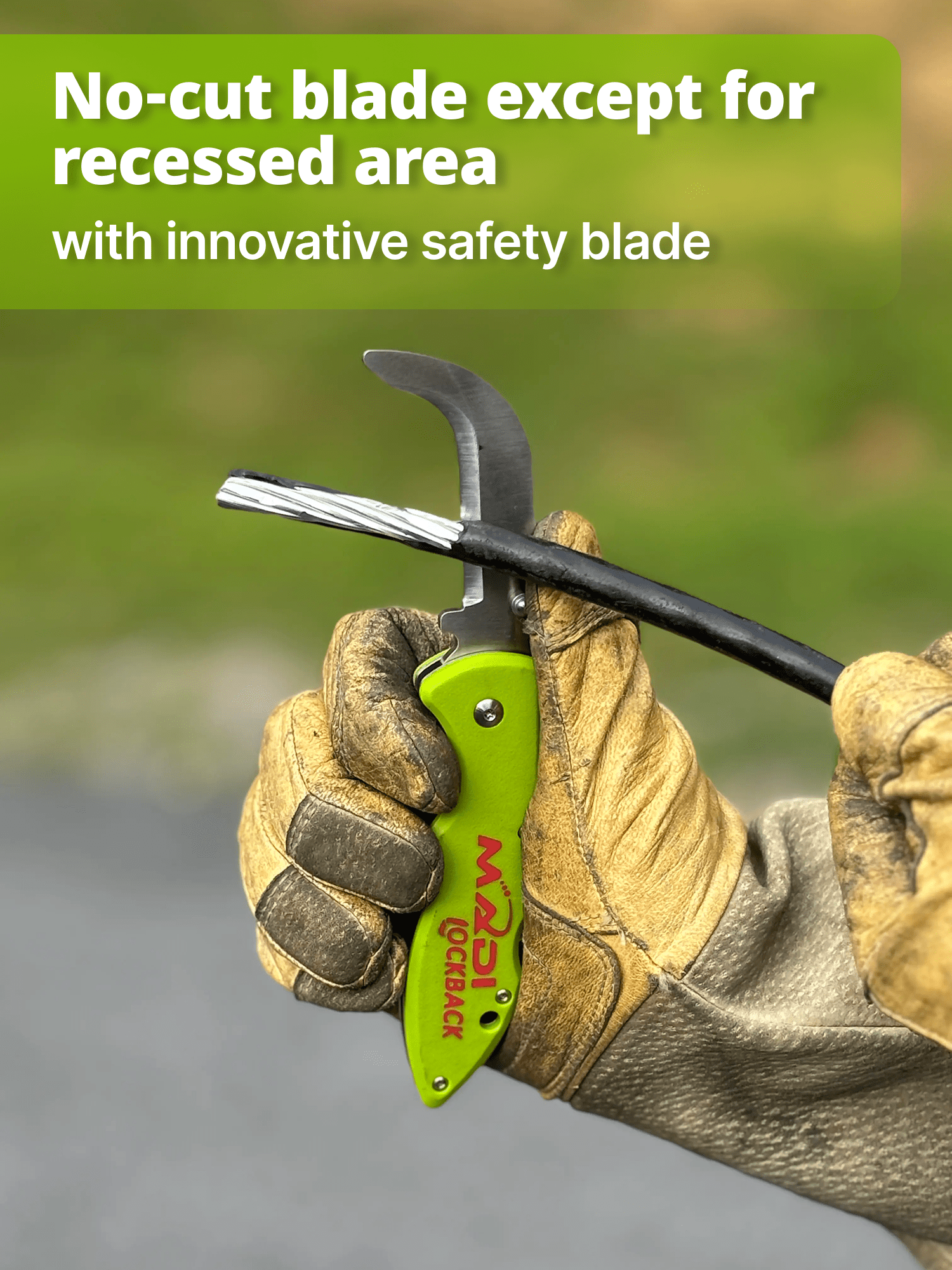 Lockback Safety Blade Lineman Knife - MADI Lineman Tools