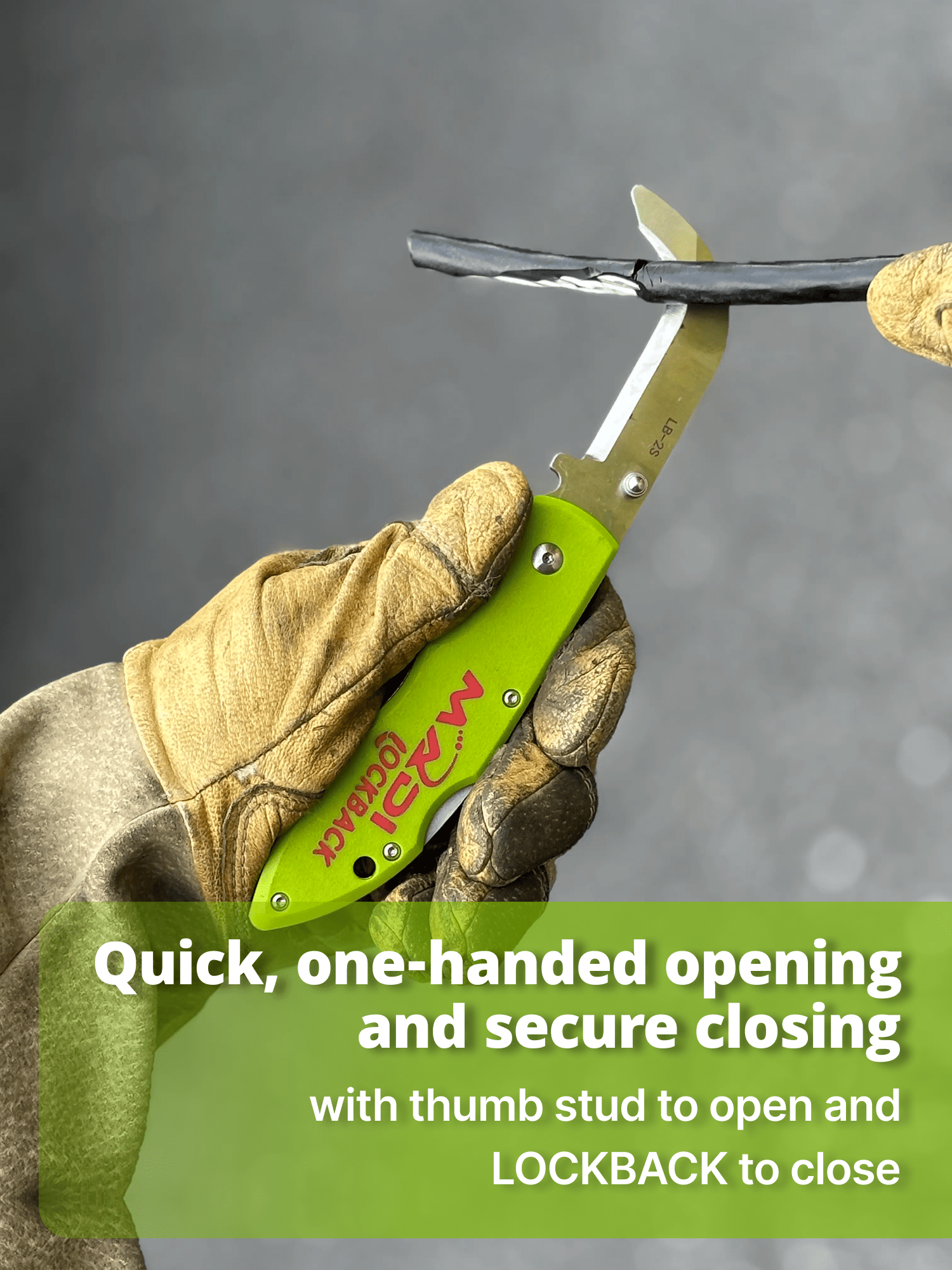 Lockback Safety Blade Lineman Knife - MADI Lineman Tools