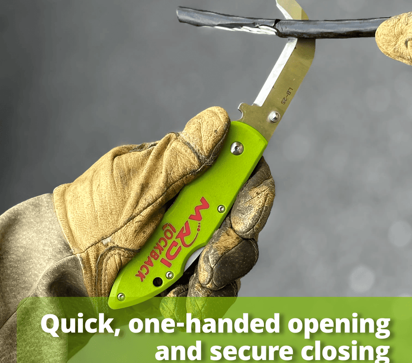 Lockback Safety Blade Lineman Knife - MADI Lineman Tools