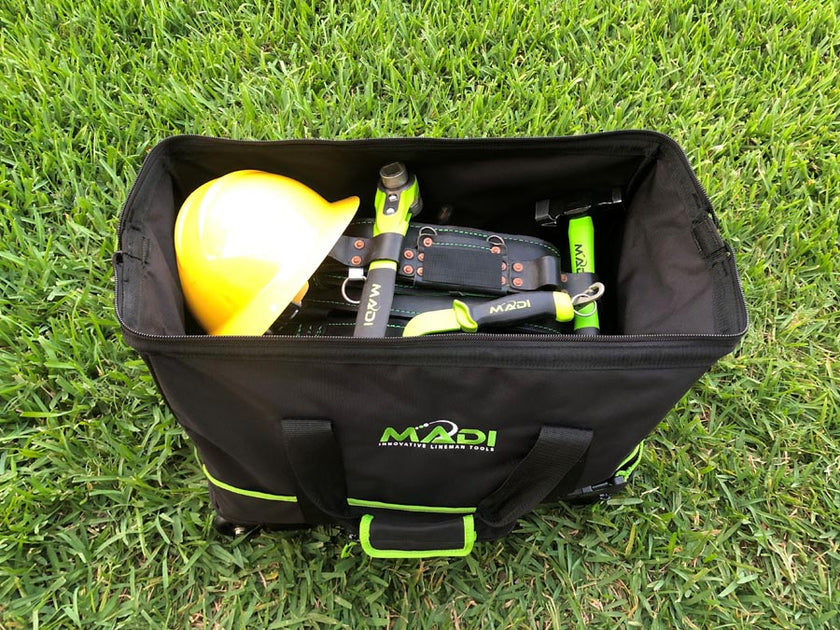MADI Lineman Dual Compartment Tool & Gear Bag w/ Wheels - MADI Lineman Tools