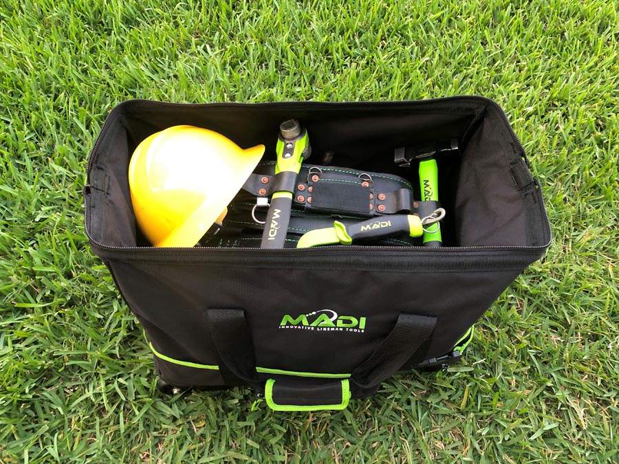MADI Lineman Dual Compartment Tool & Gear Bag w/ Wheels - MADI Lineman Tools