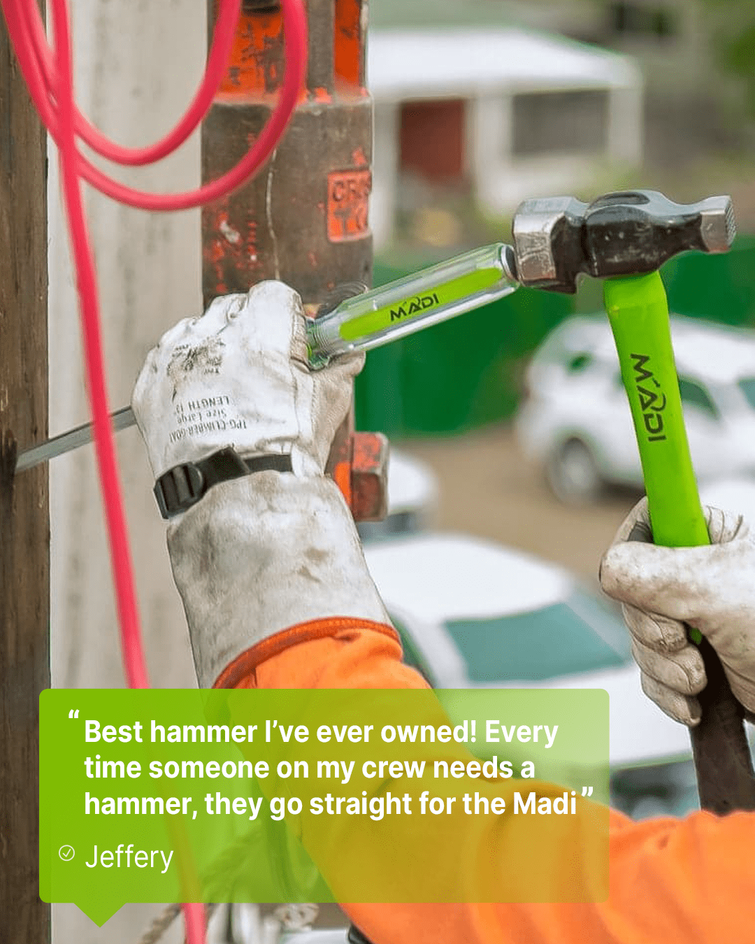 Milled Lineman Hammer - MADI Lineman Tools