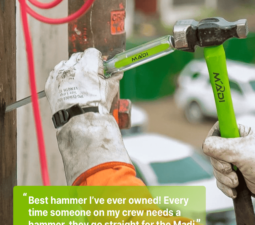 Milled Lineman Hammer - MADI Lineman Tools