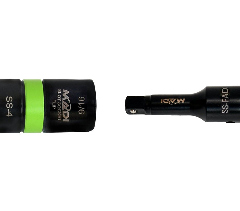 Slot Socket™ Flip Impact 3 - in - 1 Hex: 9/16" & 3/4" - MADI Lineman Tools